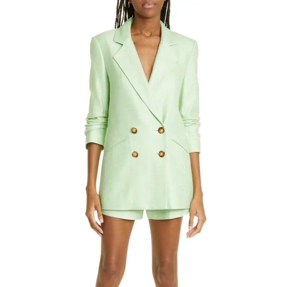 VERONICA BEARD Rupert Dickey Double Breasted Jacket In Pistachio
